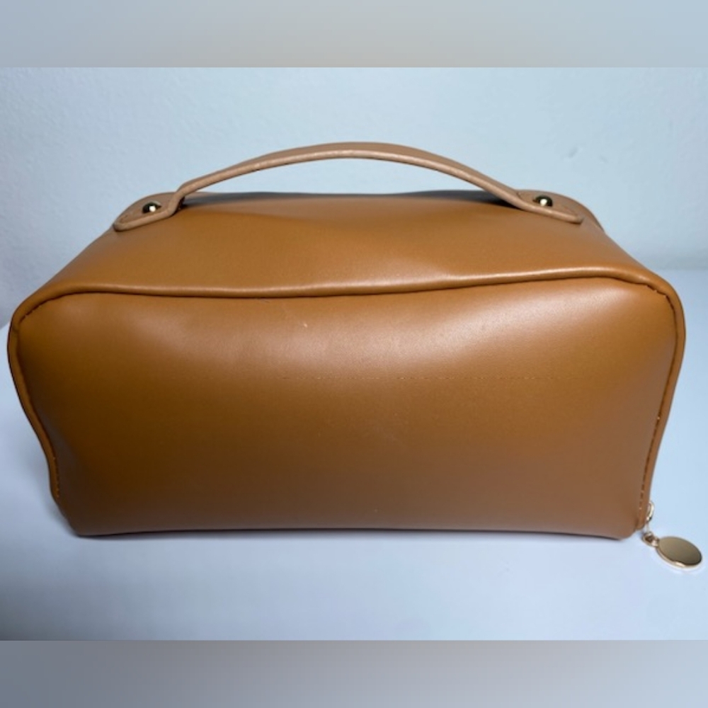 Brown cosmetic bag